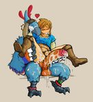  after_sex anal anthro arm_around_neck avian bird bottomless clothed clothing cum cum_drip daftpatriot dripping duo forced humanoid humanoid_on_anthro hylian kass_(zelda) link male male/male nintendo on_lap penis pointy_ears pull_out the_legend_of_zelda uncut video_games 