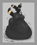  2016 anthro anthrofied asaneman belly big_belly big_breasts breasts canine digestion eeveelution female gurgle hyper hyper_belly mammal navel nintendo pok&eacute;mon rubber sigh stomach story story_in_description umbreon video_games vore 