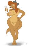  anthro big_breasts bone breasts canine disney dixie dog female fox_and_the_hound hair hair_bow hair_ribbon hi_res huge_breasts looking_at_viewer mammal nipples nude open_mouth ribbons solo voluptuous wide_hips zp92 