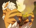 anus arcanine big_butt breasts butt canine disembodied_hand fart female gaping gaping_anus huge_butt looking_back mammal nintendo pok&eacute;mon pussy rikuaoshi slightly_chubby spreading video_games wide_hips 