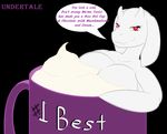  anthro breasts caprine fangs female goat horn lil_scooter56 mammal mature_female nude red_eyes simple_background text toriel undertale video_games 