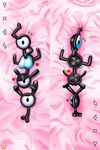  1_eye 2016 alternate_species anthro bed black_body black_eyes breasts combined dakimakura_design digital_media_(artwork) fan_character female fusion group hi_res humanoid hybrid looking_at_viewer lying metallic_body multi_eyed nintendo not_furry nude pinup pok&eacute;mon pose presenting pussy shiny sprite tagme unown video_games yxes znhc 