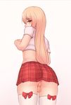  1boy blonde_hair kubo_(artist) long_hair original skirt tagme testicles thighhighs trap 