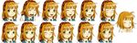  cornet_espoir expressions face green_eyes hairband highres jewelry marl_kingdom maruyama_kaoru multiple_views nippon_ichi rhapsody short_hair sweater turtleneck turtleneck_sweater variations 