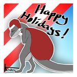  2016 anthro balls big_balls big_tail digital_media_(artwork) huge_balls kodus male nude reptile rhen scalie simple_background snake solo 