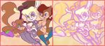  beeward bunnie_rabbot sally_acorn sandy_cheeks sonic_team spongebob_squarepants 