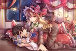  :q all_fours ankle_socks antlers bell black_hair blonde_hair blue_ribbon box braid christmas detached_sleeves fake_antlers gift gift_box girl_on_top hair_ribbon hair_tubes hakurei_reimu hat hat_ribbon highres indoors kayu_(553917372) kirisame_marisa licking_lips light_particles long_hair long_sleeves looking_at_viewer lying multiple_girls no_shoes off_shoulder on_back on_floor parted_lips polka_dot_ribbon ponytail red_eyes reindeer_antlers ribbon short_hair single_braid skirt skirt_set star straddling tongue tongue_out touhou tress_ribbon window witch_hat wooden_floor yellow_eyes yuri 