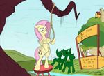  2015 angel_(mlp) anontheanon crying cutie_mark english_text equine feathered_wings feathers female feral fluttershy_(mlp) friendship_is_magic fur grass group hair horse lagomorph mammal my_little_pony nature noose outside pegasus pink_hair pony rabbit sky tears text tree white_fur wings yellow_feathers yellow_fur 