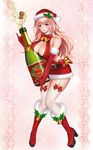  christmas cleavage erect_nipples heels no_bra shimashima08123 stockings thighhighs tokyo_exe_girls 