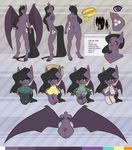  bat_pony chibi clothed clothing cutie_mark fan_character female looking_at_viewer model_sheet my_little_pony nude solo standing teil 