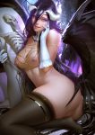  albedo_(overlord) horns overlord pussy thighhighs uncensored wings zumi_(zumidraws) 