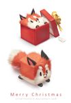  box canine christmas cute fox holidays mammal silverfox5213 simple_background white_background 