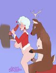  cervine christmas cum cum_on_face handjob holidays mammal mrs_clause reindeer sex 