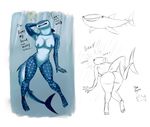  2016 ambiguous_gender anthro armpits blue_body blue_nipples breasts butt countershading destiny_(finding_dory) dialogue digital_media_(artwork) disney duo english_text exposed_breasts feet female feral fin finding_dory fish front_view fullmetalmentalist looking_at_viewer lordvader914 marine multicolored_body multiple_poses nipples nude one_eye_closed open_mouth open_smile pixar pose pussy rear_view shaded shark side_view simple_background sketch sketch_page smile solo_focus spots spotted_body tail_fin text three-quarter_view underwater water whale_shark white_body 