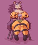  animal_crossing anthro blush bound candy chair clothing english_text eyelashes eyeshadow female food footwear halloween hedgehog holidays huge_hips labelle_able legwear lips lipstick makeup mammal nintendo nipple_bulge orange_lips pasties purple_background rope shoes sign signirsol simple_background sitting slightly_chubby solo stockings text thick_thighs thigh_highs video_games voluptuous wide_hips 