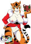  2016 anthro breasts christmas feline female holidays kung_fu_panda mammal master_tigress nipples pussy solo tiger yawg 