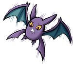  2013 ambiguous_gender bat_wings crobat flying inkyfrog membranous_wings nintendo pok&eacute;mon red_eyes simple_background solo video_games white_background wings yellow_sclera 