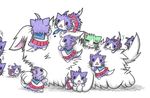  =_= animal animalization cat clone colored_pencil_(medium) dainamitee hair_ornament hairclip kantai_collection non-human_admiral_(kantai_collection) o3o sakawa_(kantai_collection) suzuya_(kantai_collection) too_many too_many_cats traditional_media triangle_mouth 