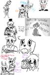  2015 animatronic anthro avian bear bib bird blood bonnie_(fnaf) bow_tie canine carrying chicken crying dessert dialogue english_text eye_patch eyewear female five_nights_at_freddy&#039;s five_nights_at_freddy&#039;s_2 food fox foxy_(fnaf) group hat hug human ice_cream inkyfrog lagomorph machine male mammal mask plushie rabbit restricted_palette robot simple_background smile tears text top_hat toy_bonnie_(fnaf) toy_chica_(fnaf) toy_freddy_(fnaf) video_games white_background 