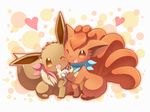  &lt;3 2016 ambiguous_gender canine duo eevee feral mammal nintendo pok&eacute;mon video_games vulpix ねる 