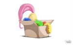  box cutie_mark equine feathered_wings feathers fluttershy_(mlp) friendship_is_magic hair mammal my_little_pony mysticalpha pegasus pink_hair simple_background solo white_background wings yellow_feathers 