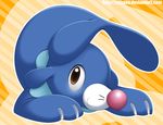  blue_body cute mammal marine nintendo nyassu pinniped pok&eacute;mon popplio seal sitting smile solo video_games 