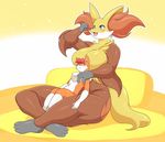  artist_request delphox furry no_humans open_mouth pokemon red_eyes 