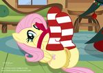  2016 anus blue_eyes christmas christmas_tree clothed clothing equine feathered_wings feathers female feral fluttershy_(mlp) friendship_is_magic fur hair hi_res holidays inside legwear looking_at_viewer lying mammal my_little_pony on_back pegasus pink_hair presenting pussy shutterflyeqd socks sofa solo tree window wings yellow_feathers yellow_fur 
