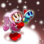  chao cream_the_rabbit duo eamze female holidays lagomorph mammal rabbit snow sonic_(series) video_games 