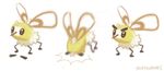  cutiefly eyebrows faceplant gen_7_pokemon insect_wings motion_blur muffinpines no_humans pokemon pokemon_(creature) simple_background white_background wings 