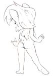  2016 anthro butt chipmunk female flat_chested mammal mdgusty nude pussy rodent sally_acorn solo sonic_(series) 