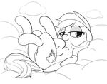  bedroom_eyes cloud cutie_mark equine female feral friendship_is_magic hair half-closed_eyes looking_at_viewer mammal my_little_pony outside pabbley pegasus rainbow_dash_(mlp) seductive smile solo suggestive wings 