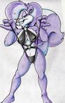  anthro breasts clothing eyeshadow female fifi_la_fume fur fureverick_(artist) makeup mammal purple_fur skunk swimsuit tiny_toon_adventures warner_brothers 