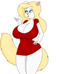  alpha_channel animaniacs big_breasts breasts cleavage clothed clothing dress female mammal minerva_mink mink mustelid simple_background smilesaidboredgirl_(artist) transparent_background 