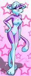  2008 :3 anthro breasts cat cute dcrmx featureless_breasts featureless_crotch feline female fur girly mammal nude pink_fur solo standing star toony 