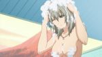  1girl animated animated_gif binbougami_ga! breasts large_breasts nude sakura_ichiko soap 
