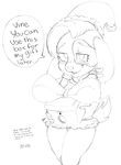  anthro biting_lip canine cherry_(animal_crossing) christmas clothing dialogue dick_in_a_box dog ear_piercing english_text female gift hair hat holidays mammal moshont nintendo piercing santa_hat sketch smile solo standing text thick_thighs video_games vinesauce 