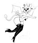  &lt;3 2016 anthro bat_wings boots breasts butt cartoon_network cat clothing dbaru digital_media_(artwork) drooling feline female flying footwear gloves high_heels horn hypnosis invalid_tag lingerie looking_at_viewer mammal membranous_wings mind_control navel nicole_watterson saliva shoes simple_background smile solo spade_tail succubus the_amazing_world_of_gumball thong tongue tongue_out under_boob whiskers wings 