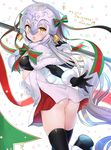  :o ass bell black_gloves black_legwear blush breasts capelet elbow_gloves fate/grand_order fate_(series) fur_trim gloves hair_ribbon hayama_eishi headpiece jeanne_d'arc_(fate)_(all) jeanne_d'arc_alter_santa_lily long_hair looking_at_viewer merry_christmas no_panties open_mouth ribbon small_breasts solo thighhighs v-shaped_eyebrows yellow_eyes 