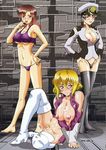  3girls aftersex areola_slip arm_support bangs barefoot black_hair black_panties blonde_hair blush bottomless breast_squeeze breasts brown_hair cleavage crop_top cum cum_in_mouth cum_on_breasts cum_on_lower_body gundam gundam_seed gundam_seed_destiny hand_on_hip hands_on_hips highleg_panties large_breasts long_hair looking_at_viewer medium_breasts military_uniform multiple_girls murrue_ramius natarle_badgiruel no_bra no_shoes on_floor open_clothes open_jacket panties peaked_cap pubic_hair purple_panties red_lips red_lipstick scan short_hair side-tie_panties sitting standing stellar_loussier tagme thigh_boots thighhighs tongue_out tsurikichi_doumei underboob 