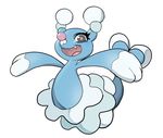  2016 ambiguous_gender blue_body brionne cute fangs feral looking_at_viewer mammal maniacpaint marine nintendo pinniped pok&eacute;mon simple_background solo video_games white_background 