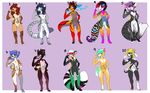  anthro canine captainchaos cervine deer featureless_crotch feline female girly group hybrid lizard looking_at_viewer male mammal nude open_mouth reptile scalie smile standing 
