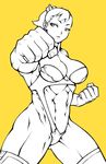  1girl abs breasts female muscle navel senoo_(sasa1997) solo 