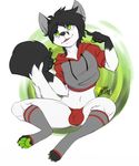  anthro bulge canine captainchaos clothed clothing crossdressing fur girly hair male mammal smile solo underwear 