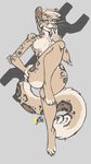  anthro breasts captainchaos featureless_breasts feline female looking_at_viewer mammal nude smile solo tongue tongue_out wide_hips 