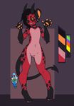  anthro canine captainchaos demon girly horn hybrid looking_at_viewer male mammal model_sheet nude solo standing 