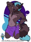  anthro canine captainchaos clothed clothing fur hair looking_at_viewer male mammal nipples smile solo 