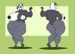  2016 abs anthro anthrofied back_boob bear biceps big_breasts big_butt breasts butt female flexing front_view huge_breasts invalid_tag kaboozle mammal model_sheet muscular muscular_female nintendo nipples nude pancham panda pok&eacute;mon pok&eacute;morph pussy smile solo video_games wide_hips 