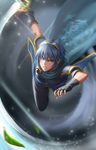  athenawyrm blue_eyes blue_hair cape falchion_(fire_emblem) fire_emblem fire_emblem:_monshou_no_nazo looking_at_viewer male_focus marth solo super_smash_bros. sword tiara weapon 