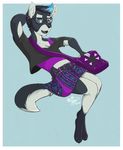 anthro canine captainchaos clothed clothing crossdressing eyewear glasses looking_at_viewer male mammal open_mouth solo 